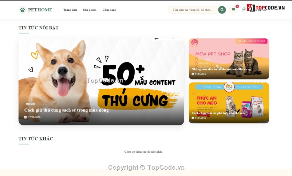 đồ án php,thú cưng,web thú cưng
